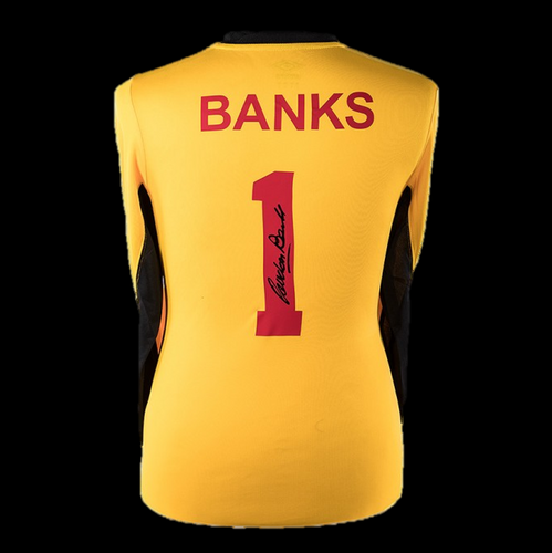 Camiseta de Inglaterra firmada por Gordon Banks Numero 1