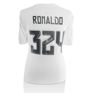 Camiseta firmada por Cristiano Ronaldo del Real Madrid 2015-16 Top Scorer 324 Goles