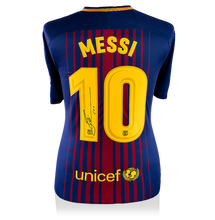 Camiseta firmada por Lionel Messi del Barcelona