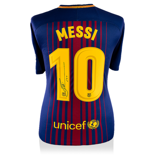 Camiseta firmada por Lionel Messi del Barcelona