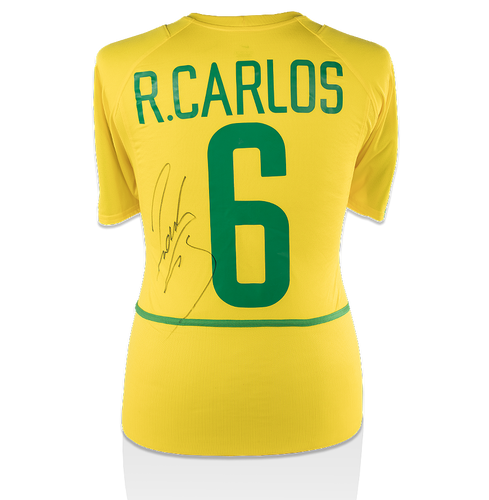 Camiseta firmada por Roberto Carlos Campeón del Mundo 2002