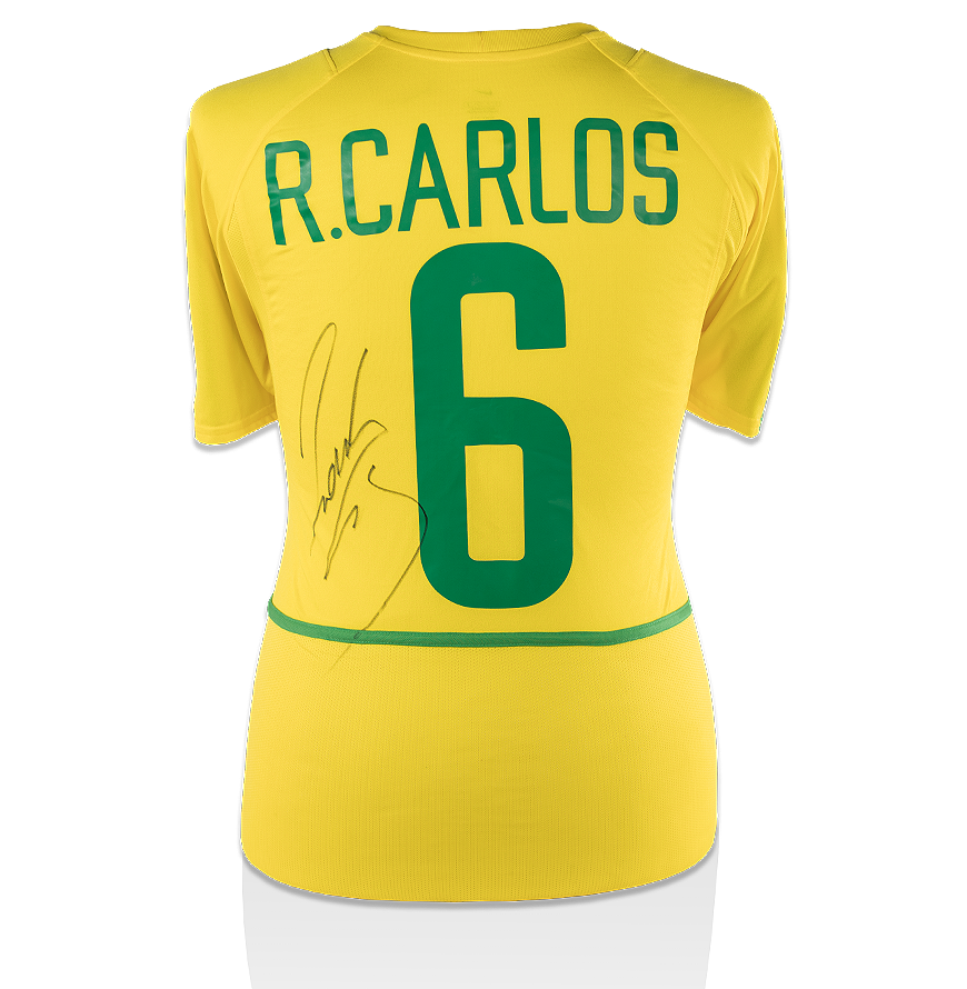 Camiseta firmada por Roberto Carlos Campeón del Mundo 2002