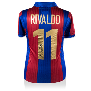 Camiseta firmada por Rivaldo Barcelona Temporada 99