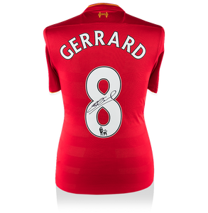 Camiseta Firmada por Steven Gerrard Liverpool 2016-17